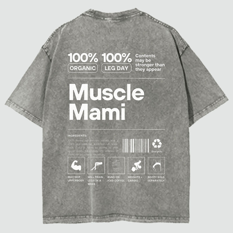 Muscle Mami Vintage Snowflake Washed T-Shirt