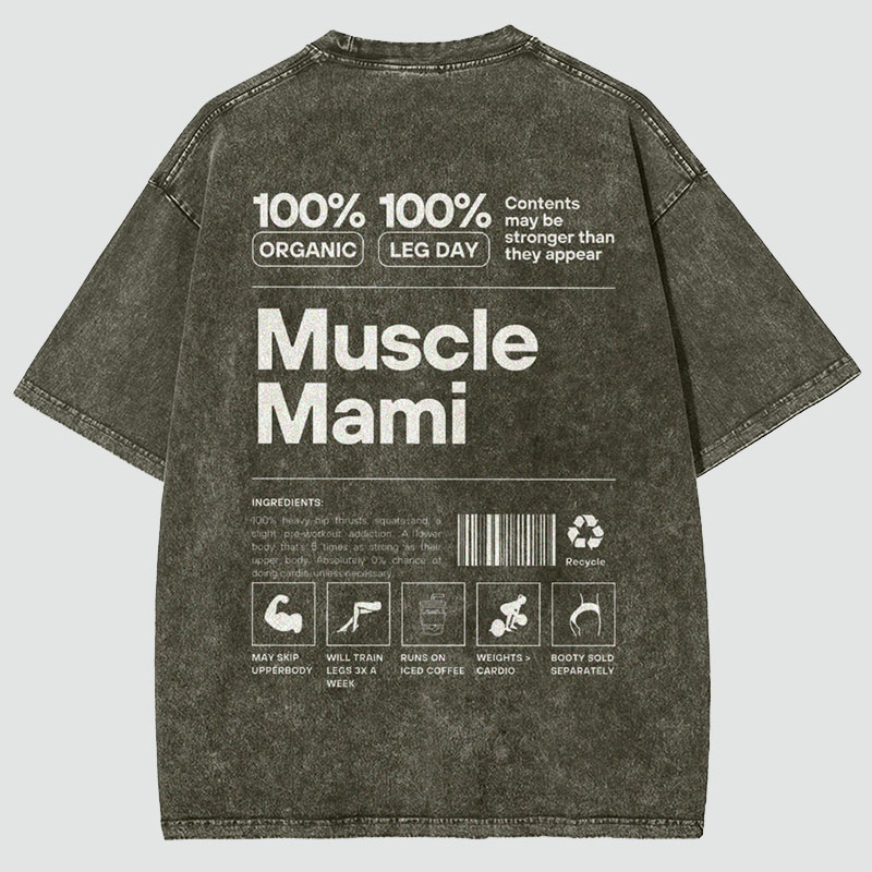 Muscle Mami Vintage Snowflake Washed T-Shirt