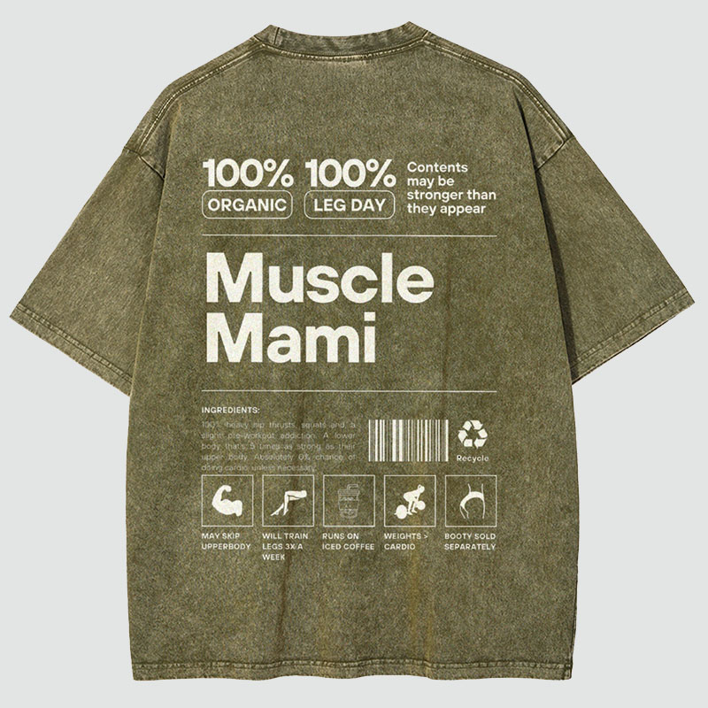 Muscle Mami Vintage Snowflake Washed T-Shirt