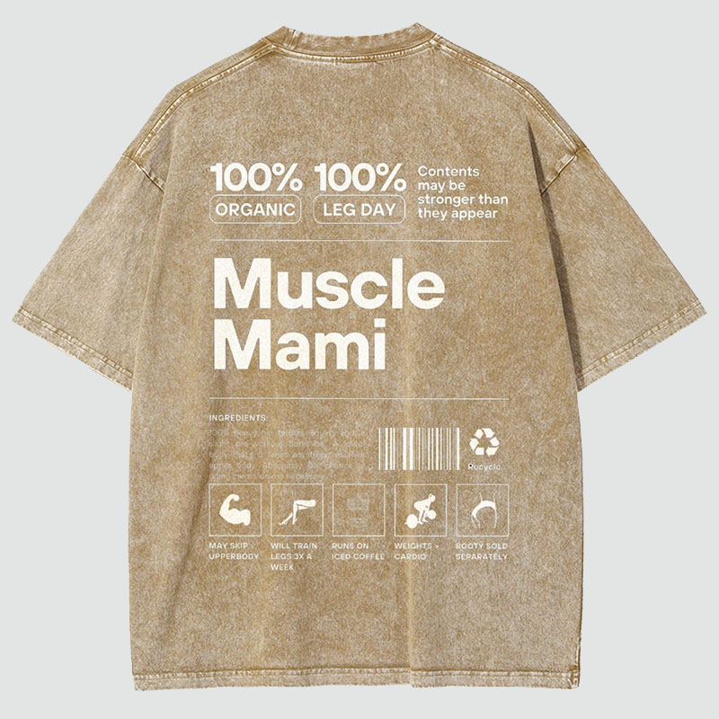 Muscle Mami Vintage Snowflake Washed T-Shirt