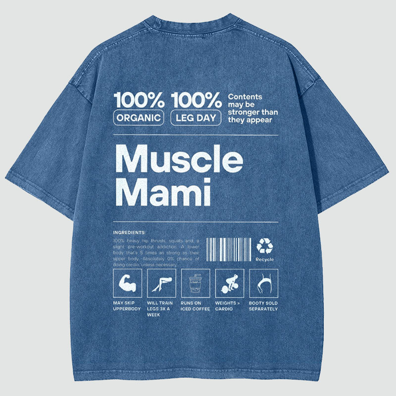 Muscle Mami Vintage Snowflake Washed T-Shirt