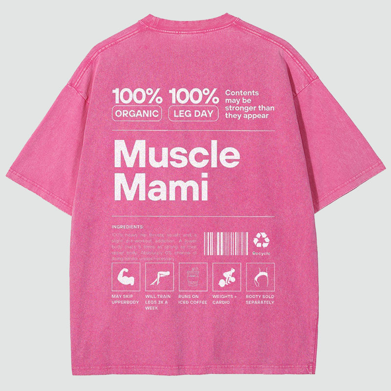 Muscle Mami Vintage Snowflake Washed T-Shirt