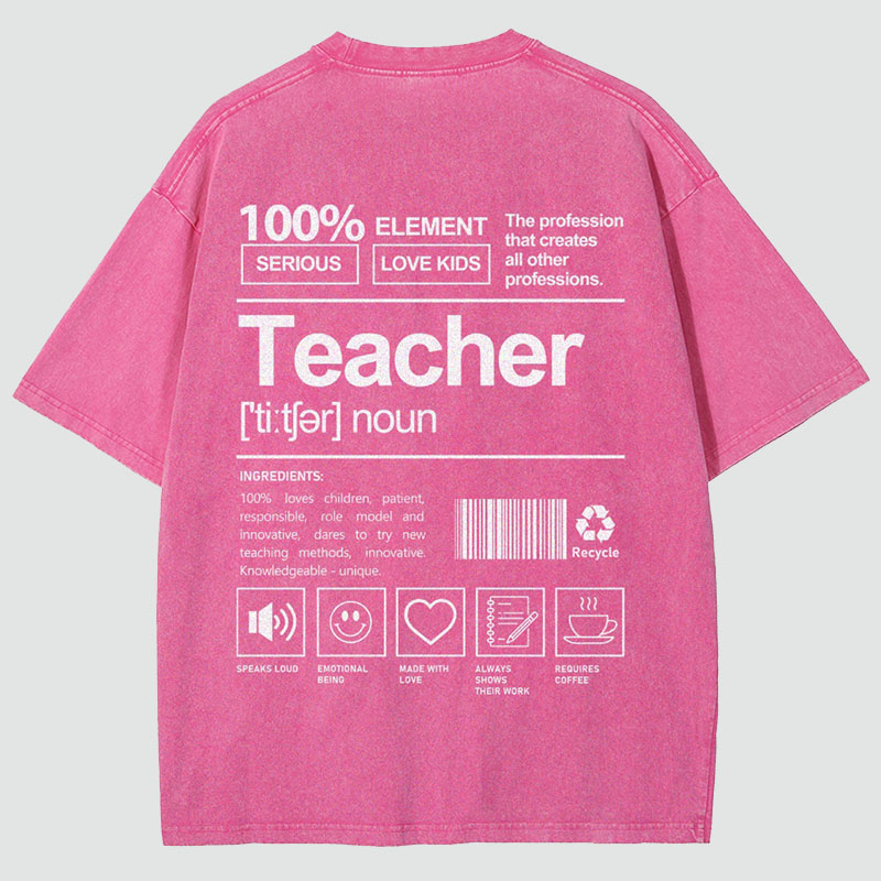 Teacher Unisex Fit Washed T-Shirt