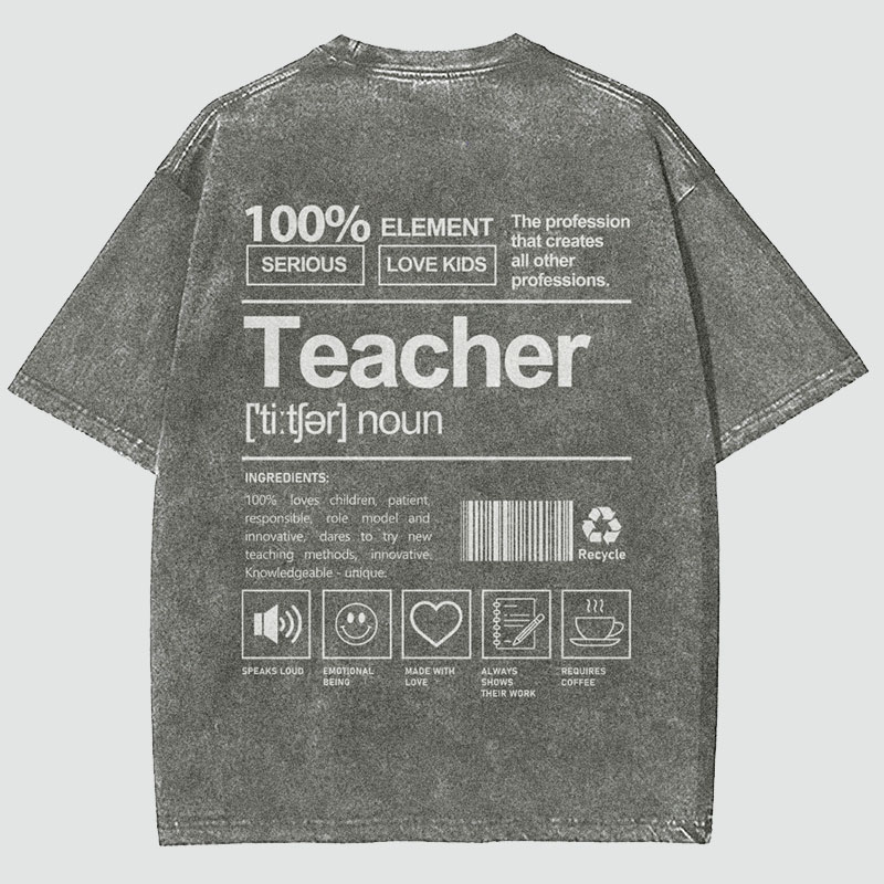 Teacher Unisex Fit Washed T-Shirt