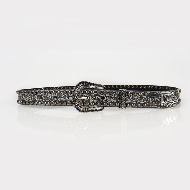 Y2K Vintage Aged Rivet Embossed Belt