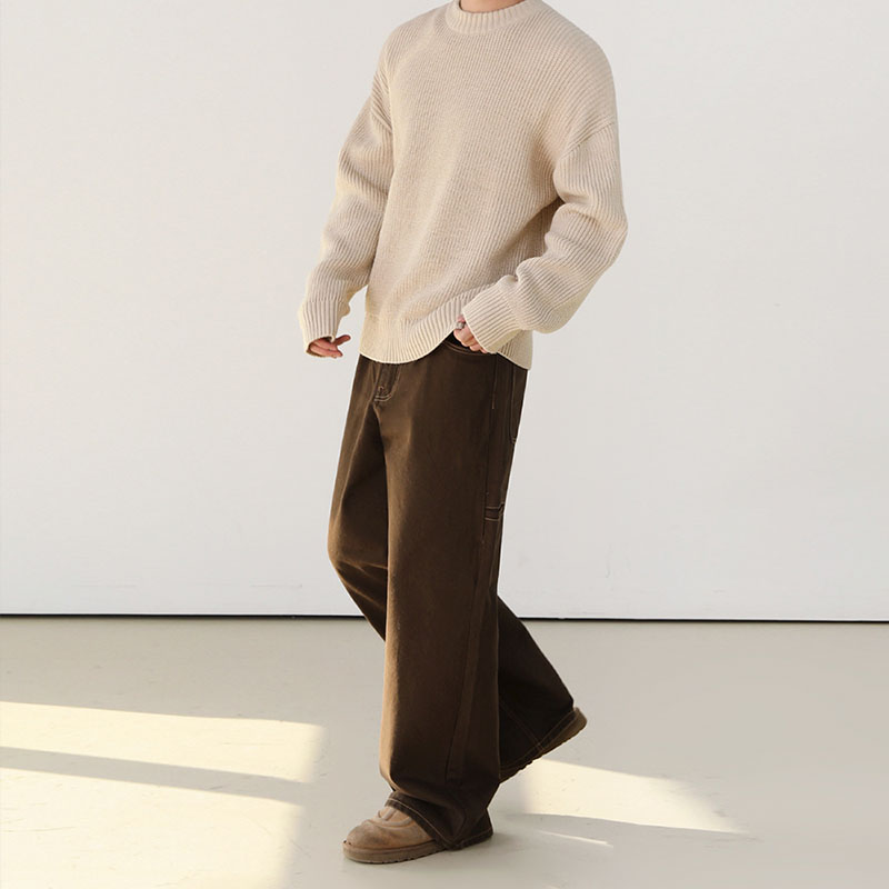 Vintage Label Multi-Pocket Casual Pants