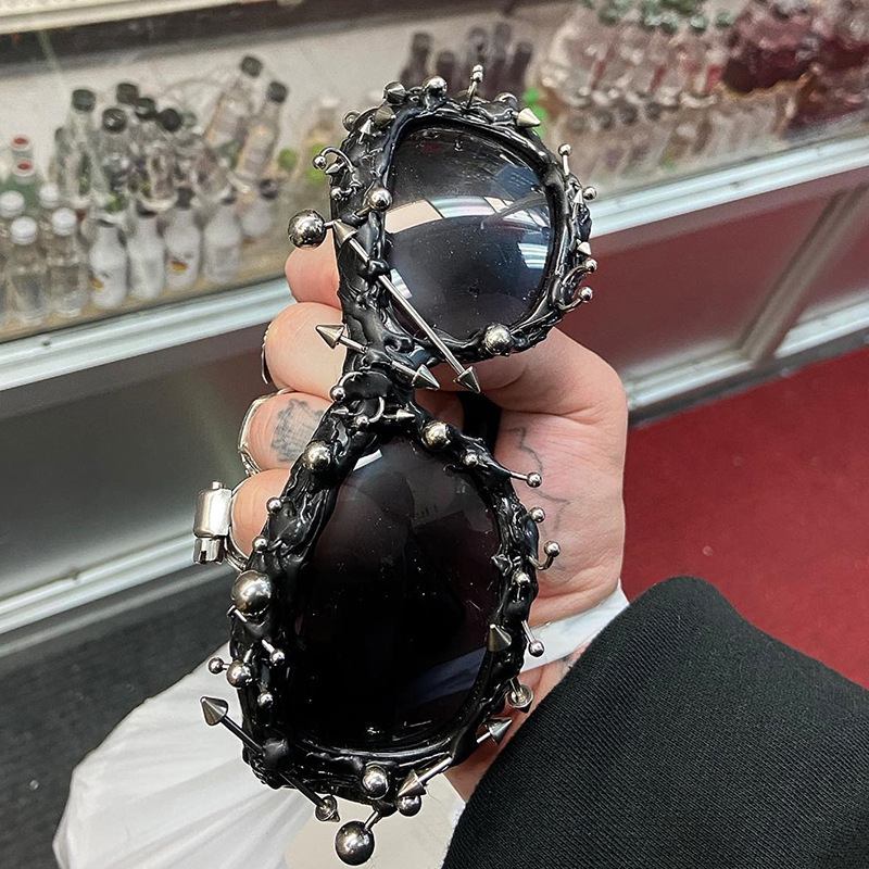 Punk Studded Vinyl Sunglasses