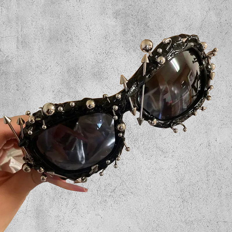 Punk Studded Vinyl Sunglasses
