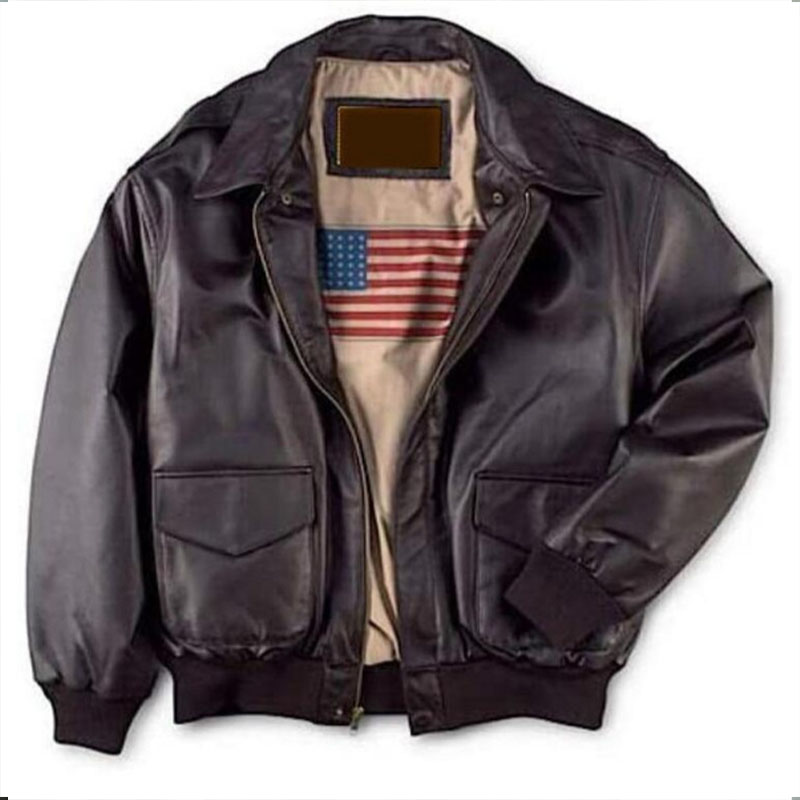 Vintage Air Force Fur Collar Leather Jacket