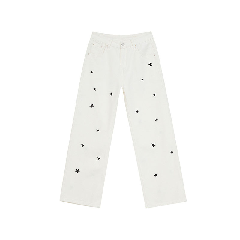 Star Embroidered Jeans