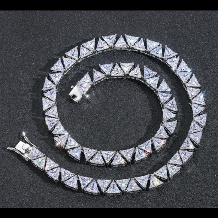 Iced 9mm Triangle Stone Tennis Bracelet Iced 9mm Triangle Stone Tennis Bracelet