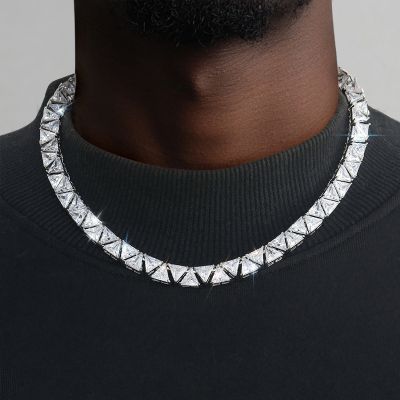 Iced Out 9mm Triangle Tennis Chain