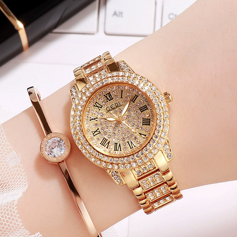 Iced Roman Numeral Women's Quartz Watch