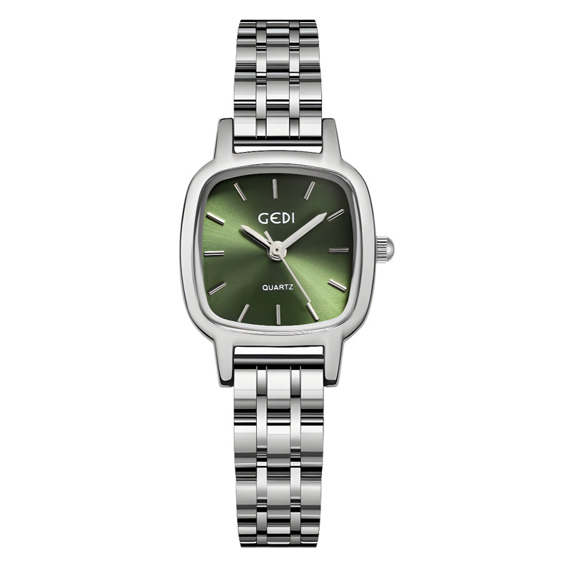 Square Women's Quartz Watch with Steel Strap