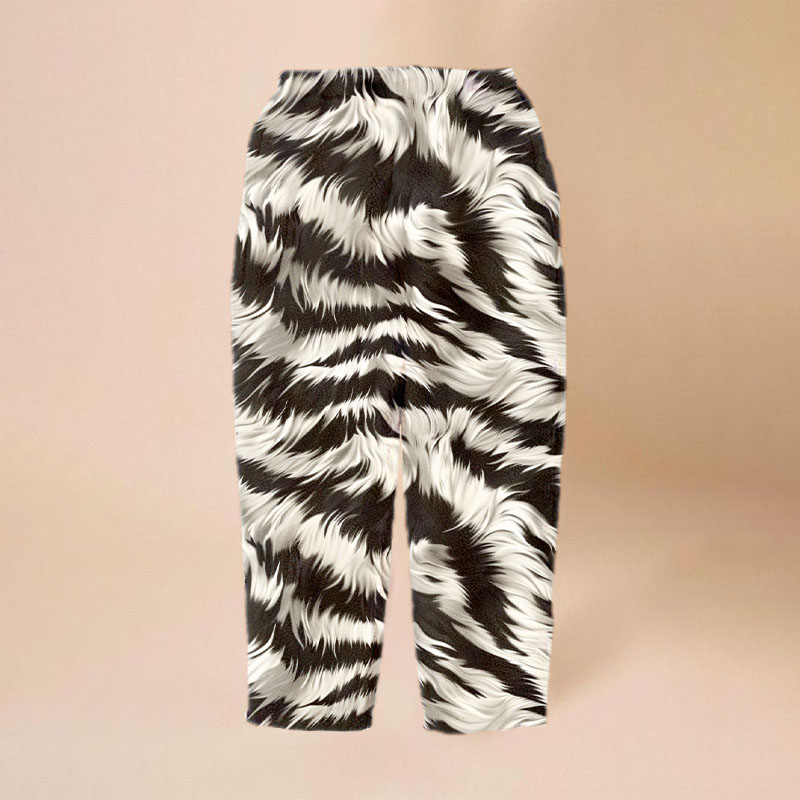 Zebra Print Flannel Lounge Pants