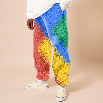 Colorblocked Rendered Flannel Lounge Pants