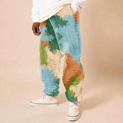 Tie-Dye Print Flannel Lounge Pants