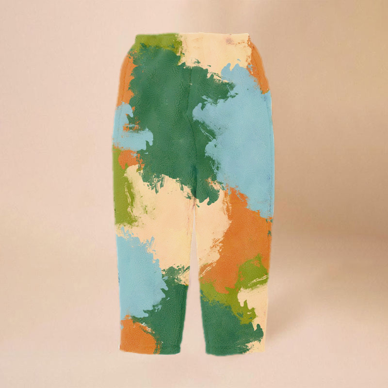 Tie-Dye Print Flannel Lounge Pants