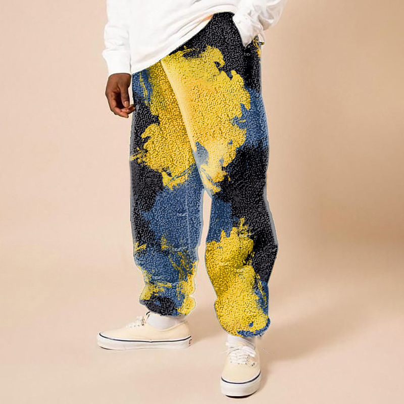 Tie-Dye Print Flannel Lounge Pants