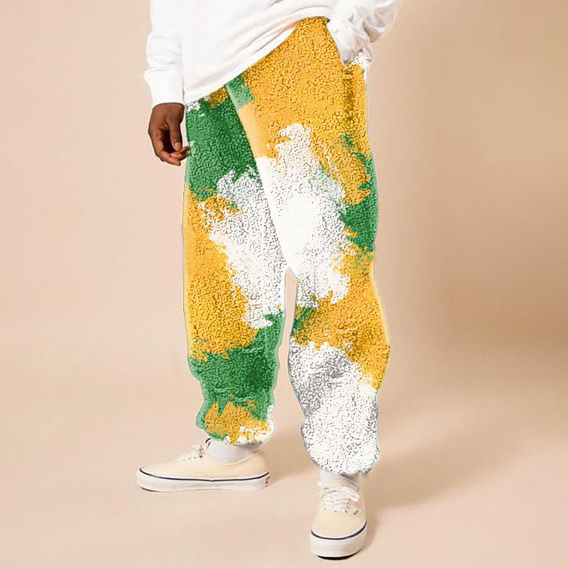 Tie-Dye Print Flannel Lounge Pants