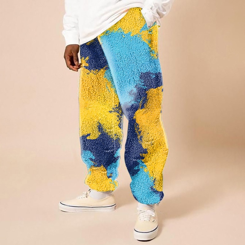 Tie-Dye Print Flannel Lounge Pants