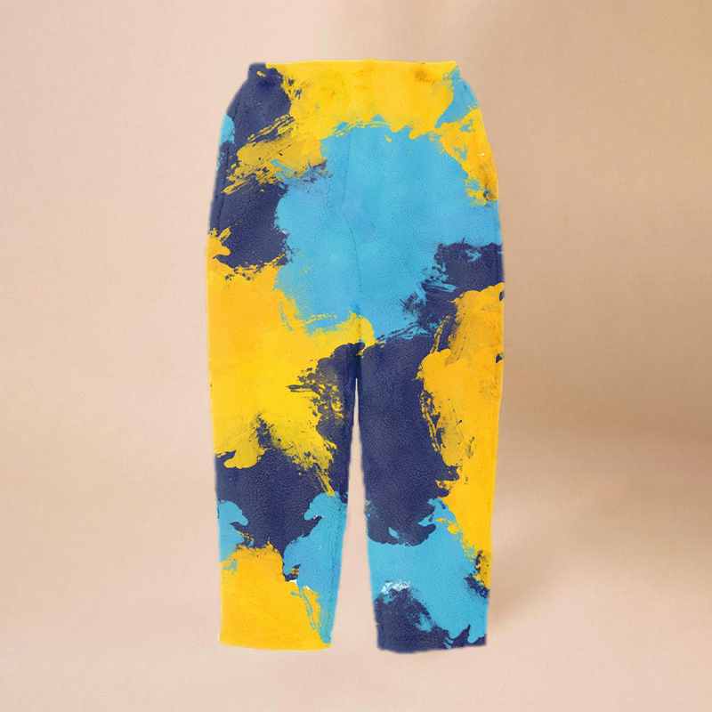 Tie-Dye Print Flannel Lounge Pants