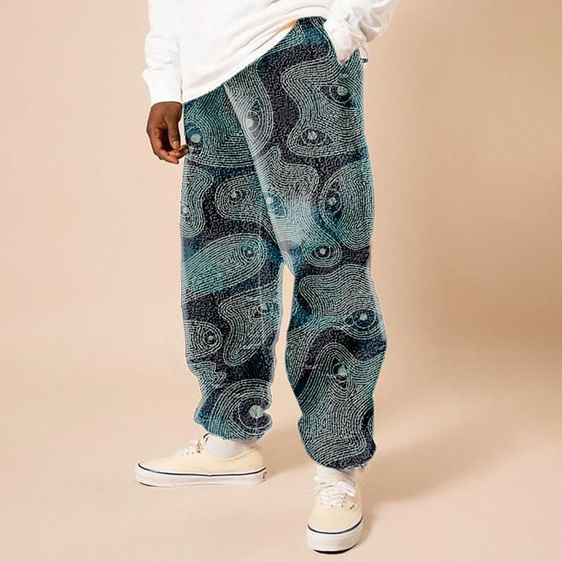 Abstract Stripe Eye Flannel Lounge Pants