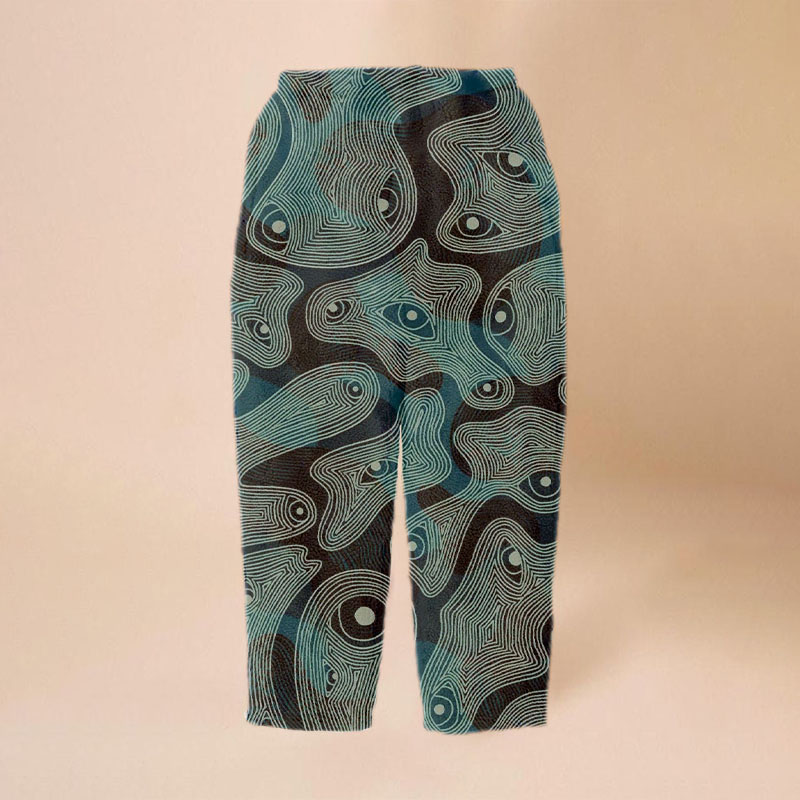 Abstract Stripe Eye Flannel Lounge Pants