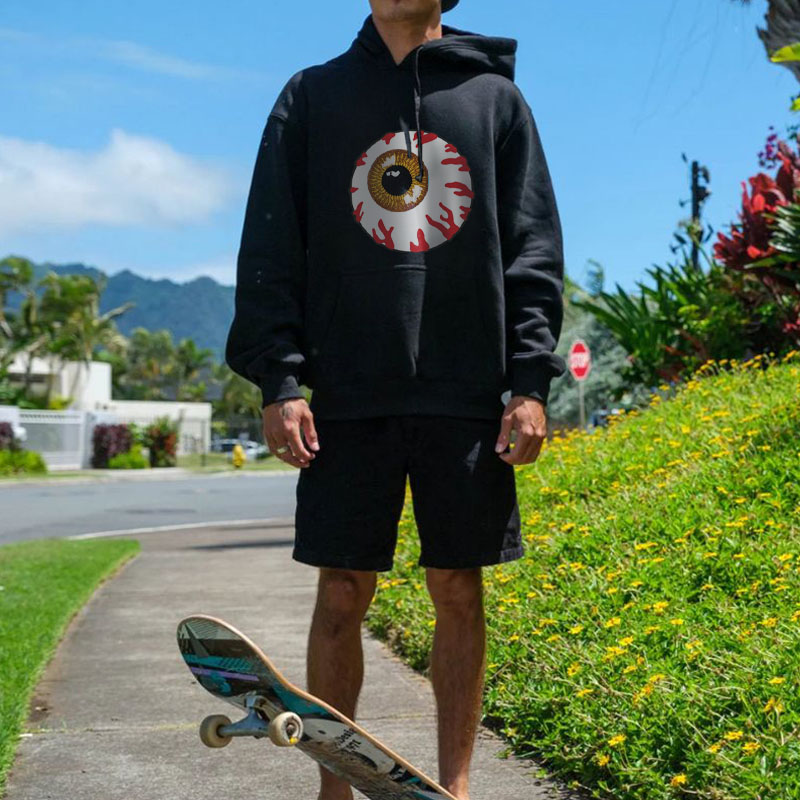 Hipster Eye Print Hoodie