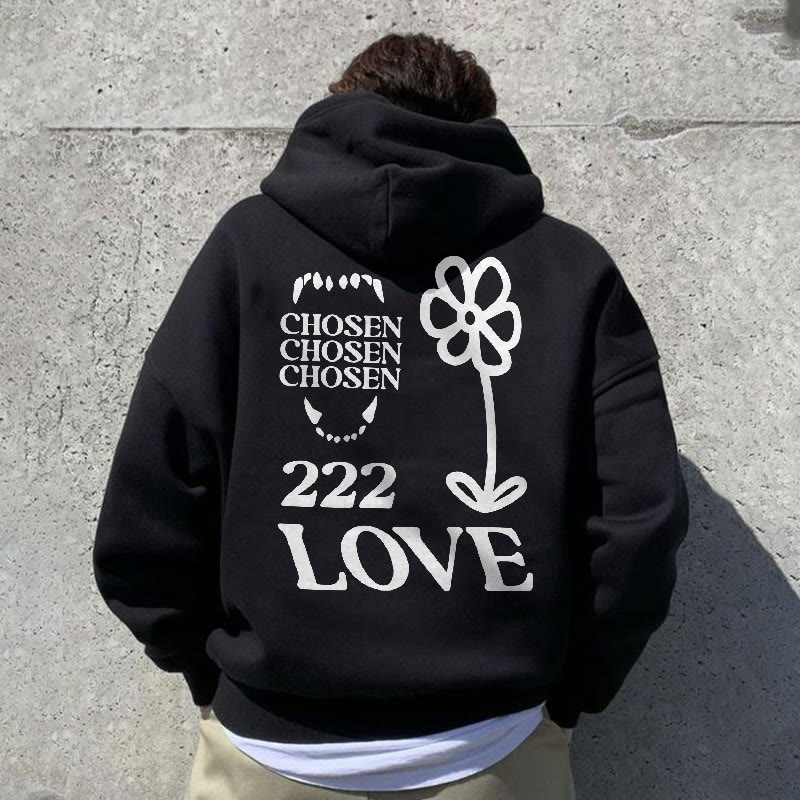 Chosen 2 Love Print Hoodie