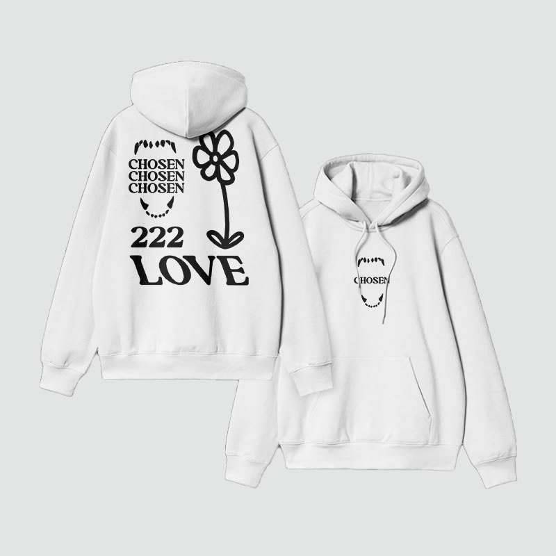 Chosen 2 Love Print Hoodie