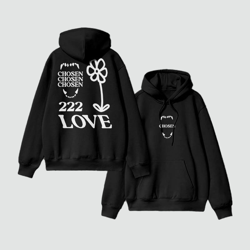 Chosen 2 Love Print Hoodie