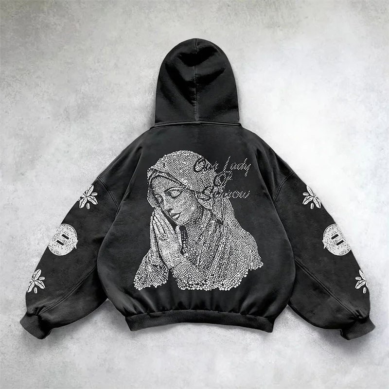 Vintage Madonna Graphic Washed Hoodie