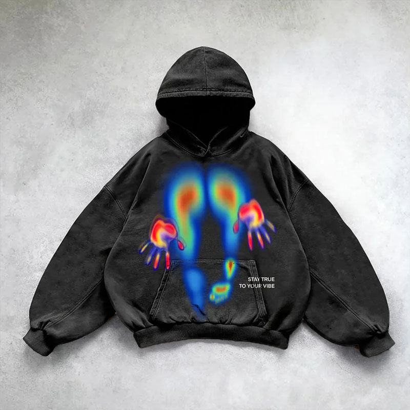 Abstract Graphics Of Heat-Sensitive Characters Hoodie