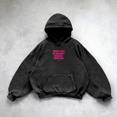 “Losing My Virginity Because I Never Lost” Washed Hoodie