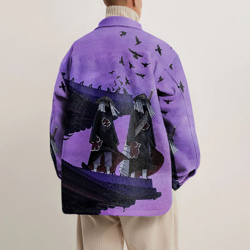 Anime Print Shirt Jacket