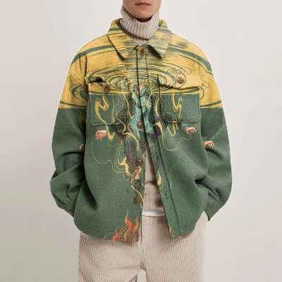 Art Illustration Shirt Jacket