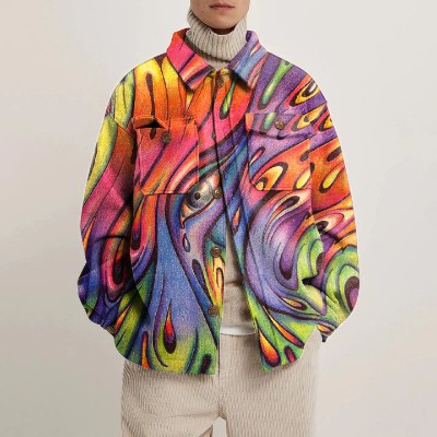 Creative Eyes Graffiti Shirt Jacket