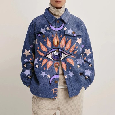 Starry Eyes Graffiti Shirt Jacket