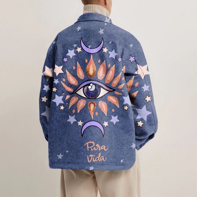 Starry Eyes Graffiti Shirt Jacket