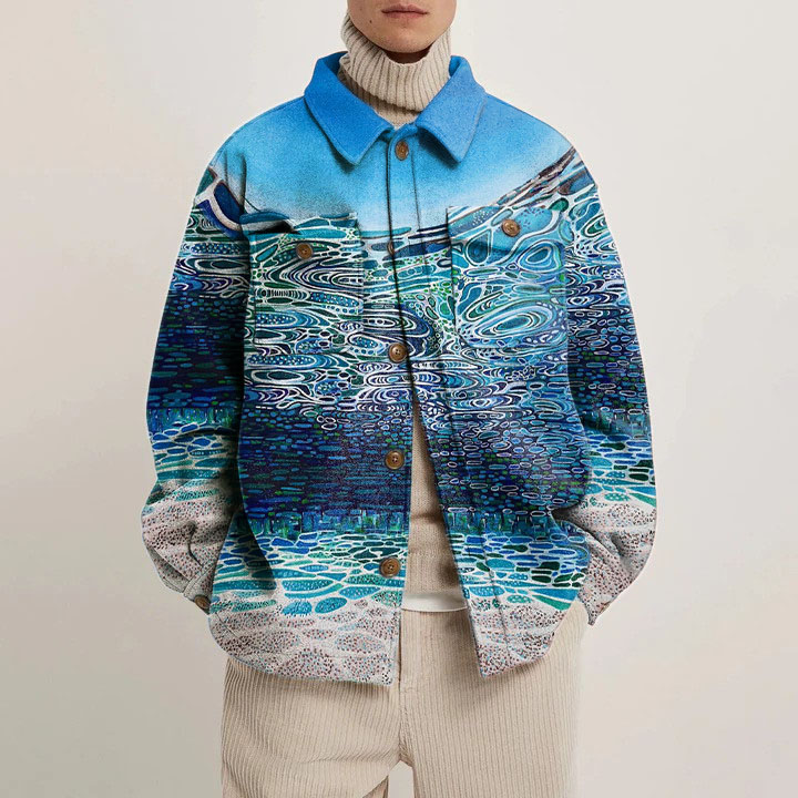 Underwater World Printed Shirt Jacket