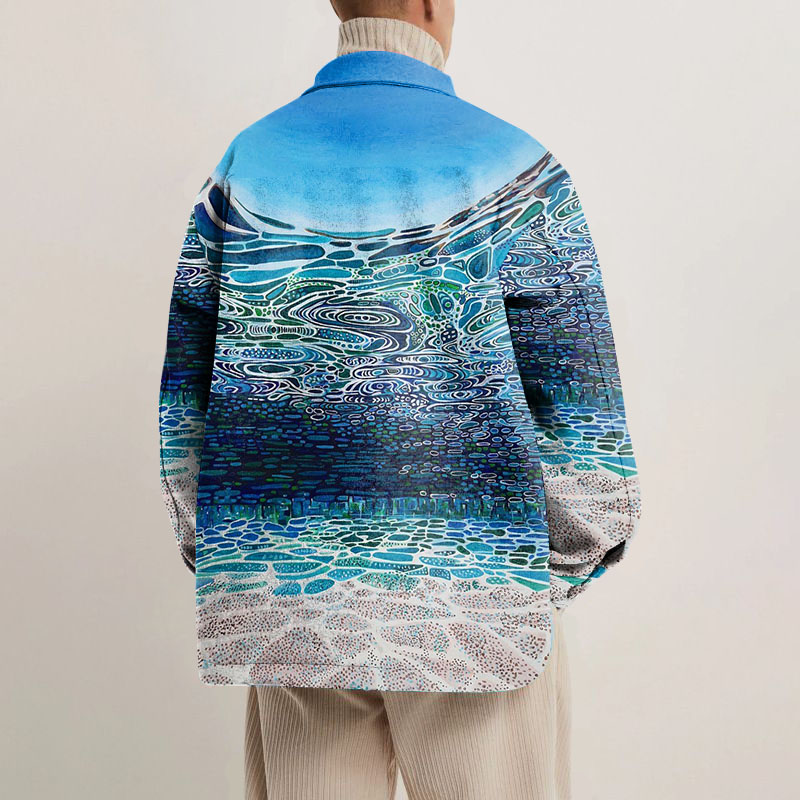 Underwater World Printed Shirt Jacket