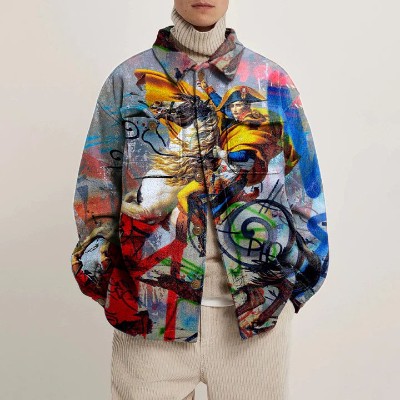 Baroque Graffiti Shirt Jacket