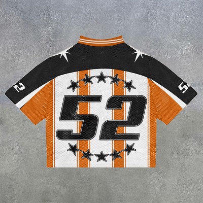 NO'52 Striped Mesh Jersey