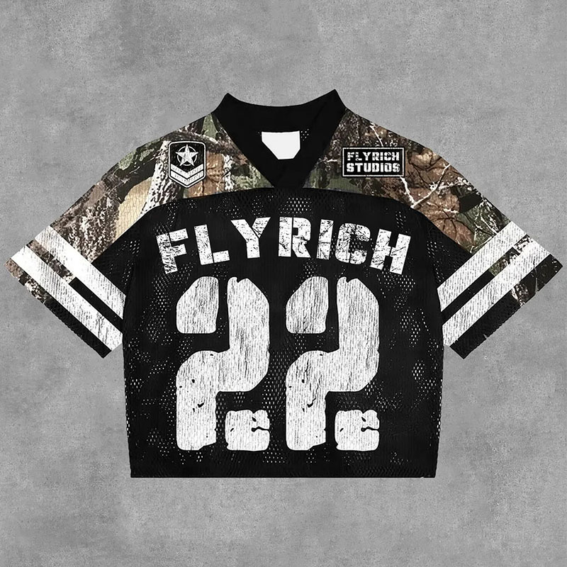 No.22 Camouflage Patchwork Jersey