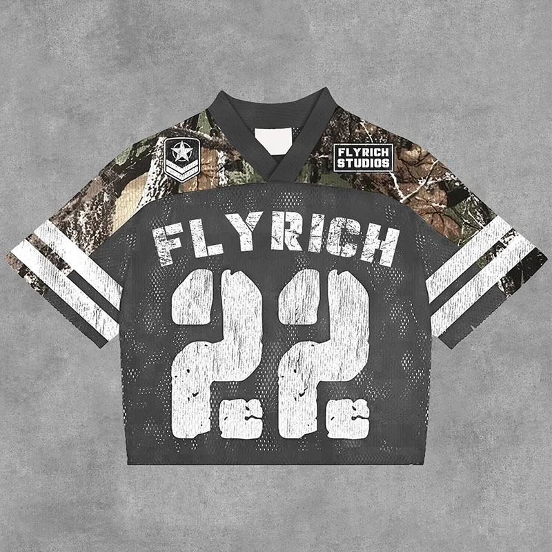 No.22 Camouflage Patchwork Jersey