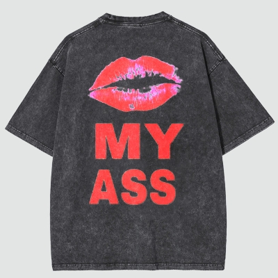 Kiss Me Washed Cotton T-Shirt