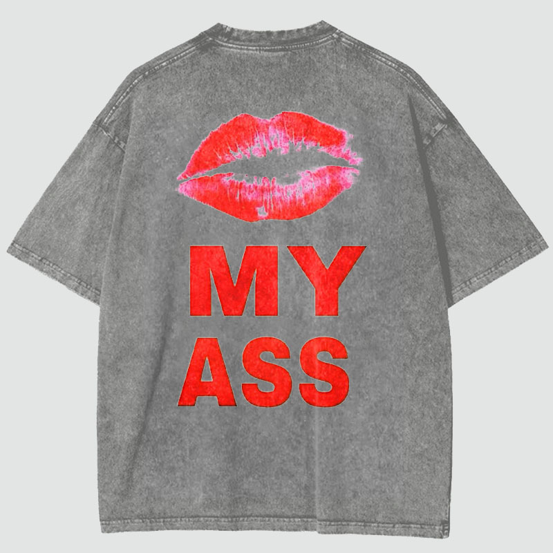 Kiss Me Washed Cotton T-Shirt