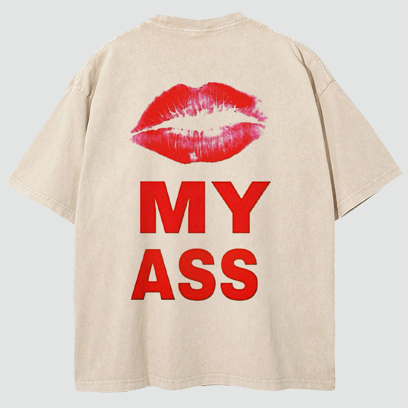 Kiss Me Washed Cotton T-Shirt