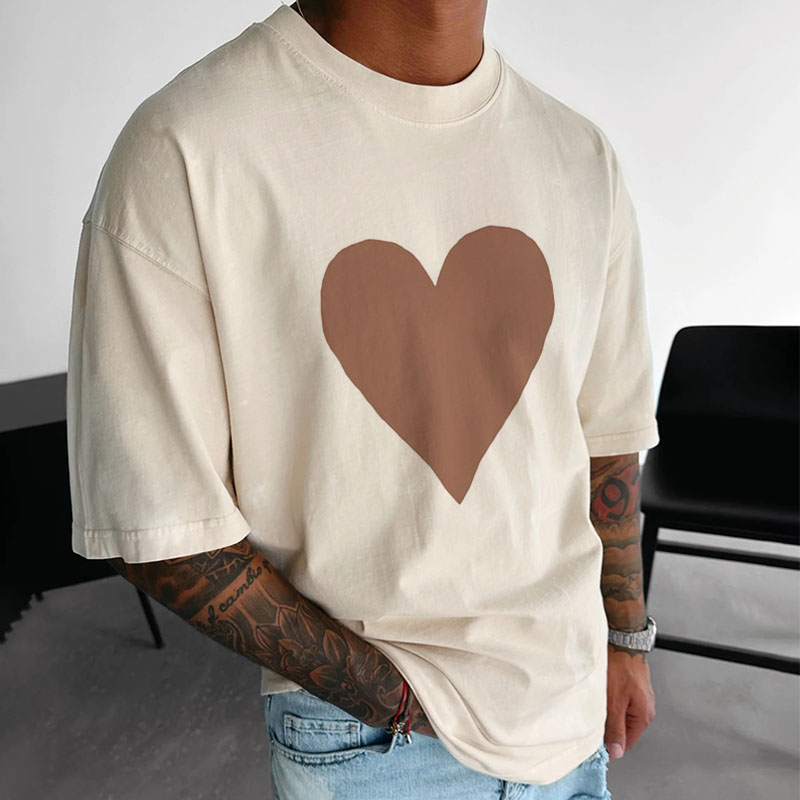 Valentine's Day Print Cotton T-Shirt